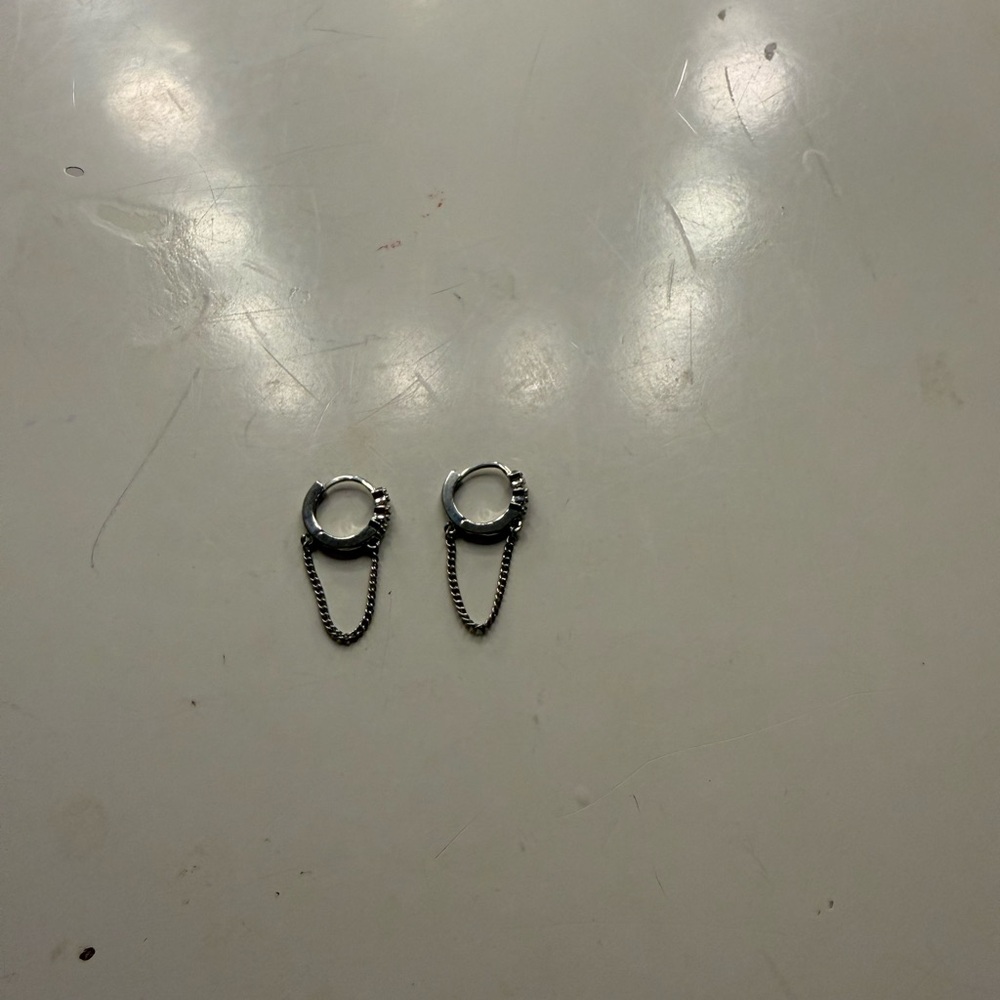silver earrings